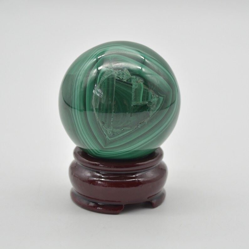 Malachite Crystal Sphere Ball - 308 grams - 5cm - Image 2