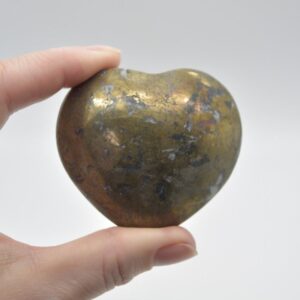 Pyrite Gemstone Heart - 182 grams - 6cm x 5cm x 3cm