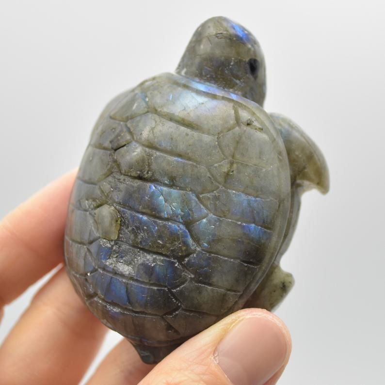 Labradorite Turtle - 7.5cm x 5cm x 2.5cm - 107 grams - Image 3