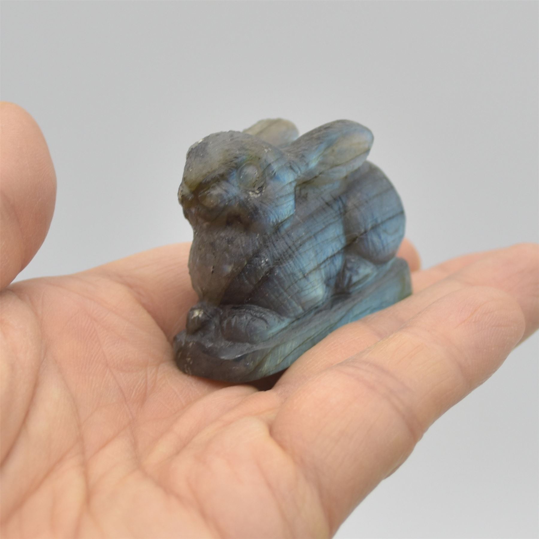 Labradorite Bunny Rabbit - 5cm x 4cm x 2cm - 59 grams - Image 6