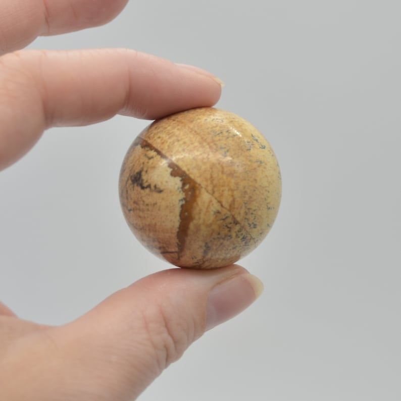 Picture Jasper Crystal Sphere Ball - 56 grams - 3cm- 3.5cm - #03 - Image 4