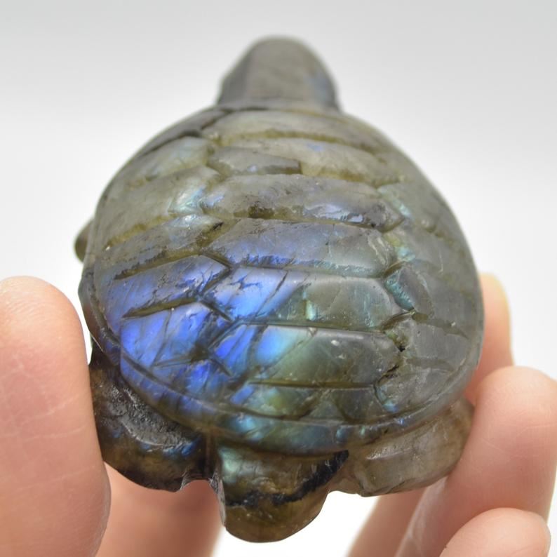 Labradorite Turtle - 6.5cm x 4cm x 2.5cm - 81 grams - Image 2