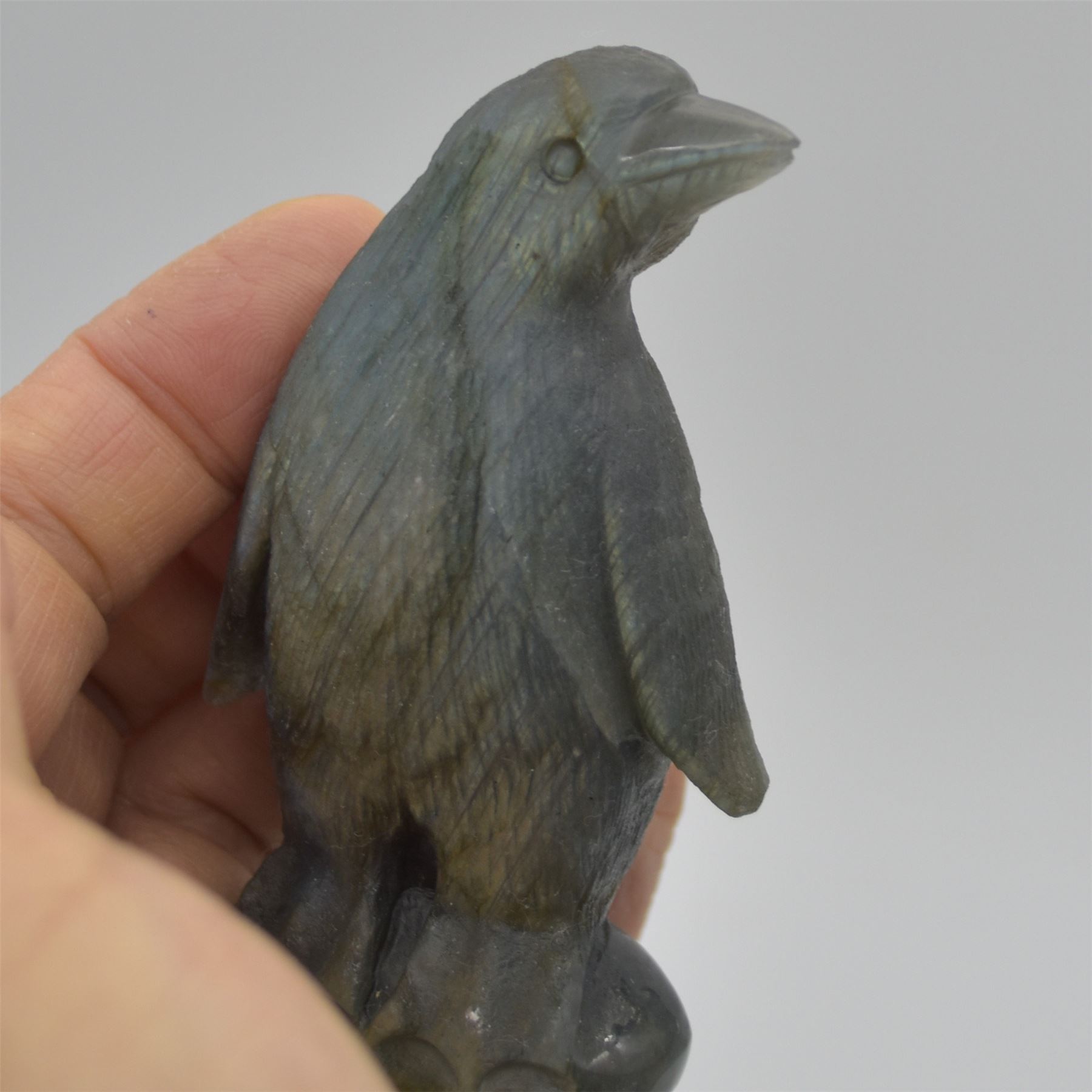Labradorite Crystal Penguin - 8cm x 5cm x 3cm - 126 grams #05 - Image 5