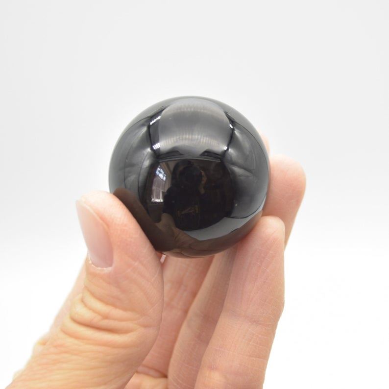 Black Obsidian Crystal Sphere Ball - 3.5cm, 4cm, 5cm, 6cm, 8cm sizes - Image 3