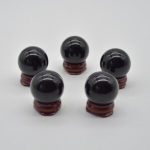 Black Obsidian Crystal Sphere Ball  -  3cm  -  1 Count