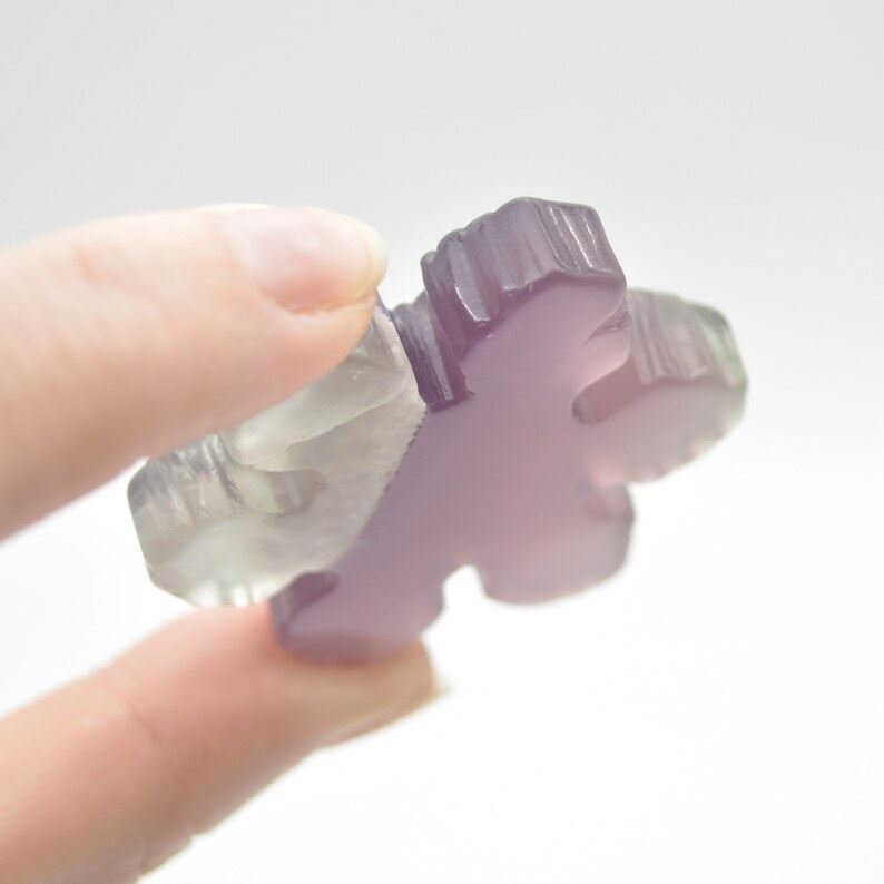 Rainbow Fluorite Snowflake - 45 grams - 5cm x 1cm - Image 3