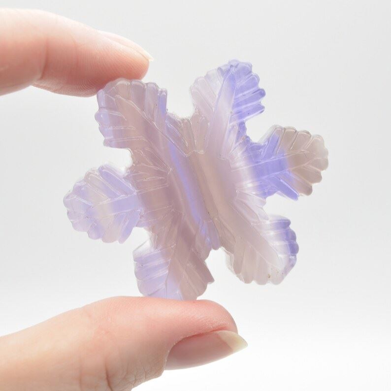 Rainbow Fluorite Snowflake - 37 grams - 5cm x 1cm - Image 3