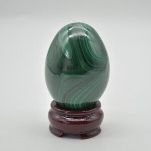 Malachite Crystal Egg - 360 grams - 6.5cm x 5cm x 5cm #04