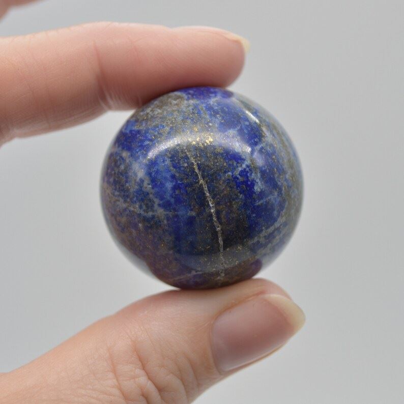 Lapis Lazuli Crystal Sphere Ball - 54 grams - 3cm - #01 - Image 4