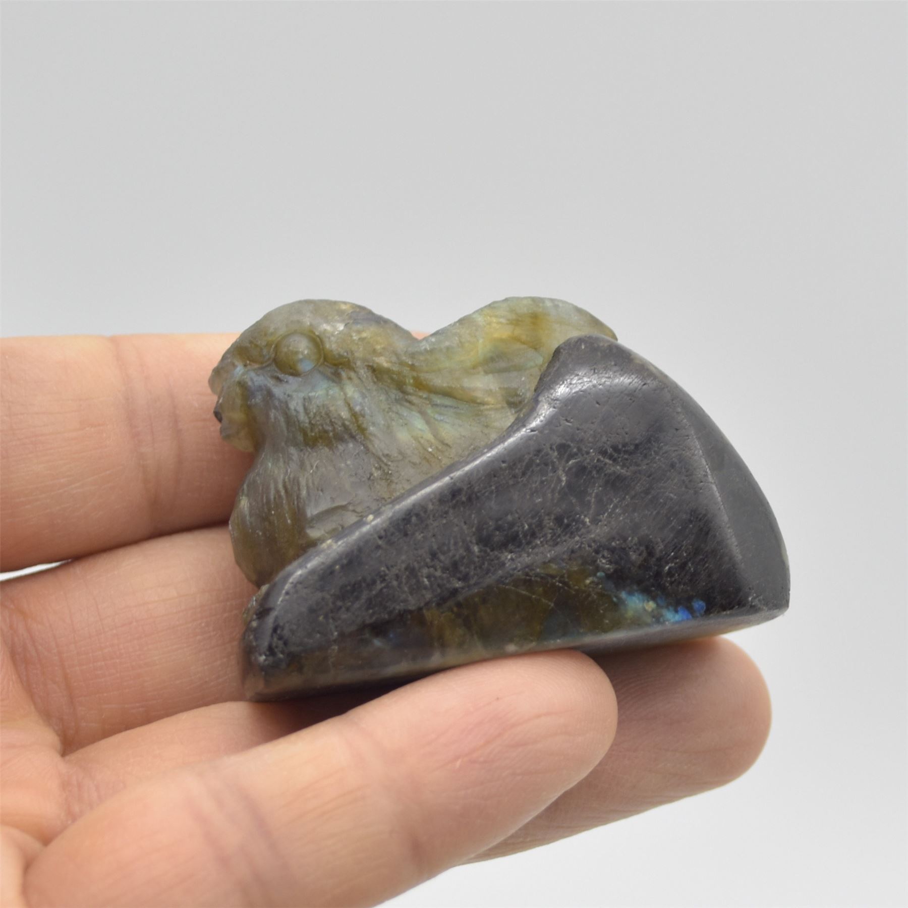 Labradorite Bunny Rabbit - 5cm x 4cm x 2.8cm - 68 grams - Image 4