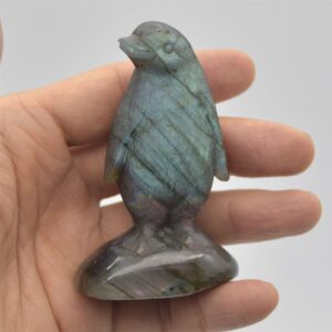 Labradorite Crystal Penguin - 7.5cm x 5cm x 3cm - 110 grams #03