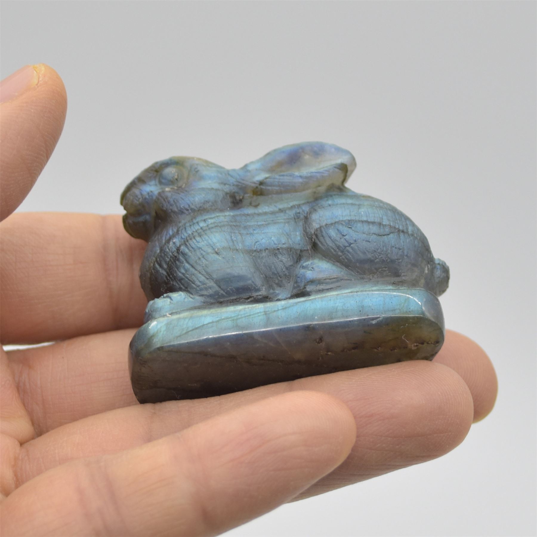 Labradorite Bunny Rabbit - 5cm x 4cm x 2cm - 59 grams - Image 4