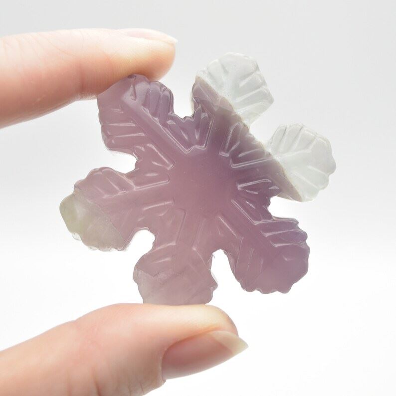 Rainbow Fluorite Snowflake - 45 grams - 5cm x 1cm