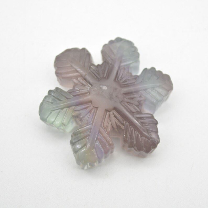 Rainbow Fluorite Snowflake - 49 grams - 5cm x 1cm
