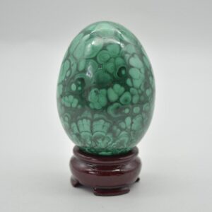 Malachite Crystal Egg - 530 grams - 8cm x 6cm x 5.5cm #02
