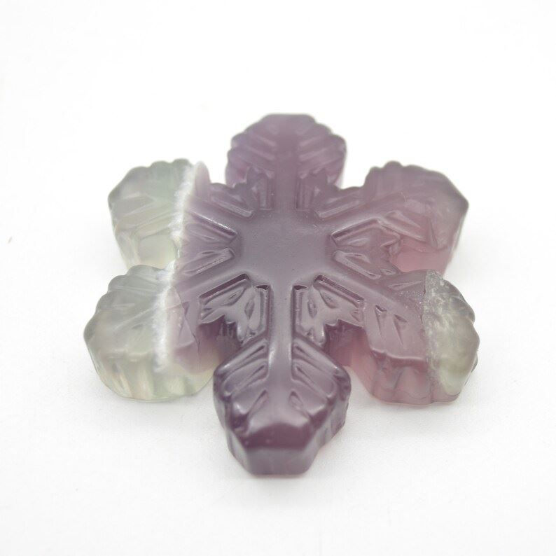 Rainbow Fluorite Snowflake - 45 grams - 5cm x 1cm - Image 4