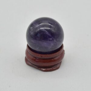 Chevron Amethyst Crystal Sphere Ball - 18 grams - 2.5cm - #01