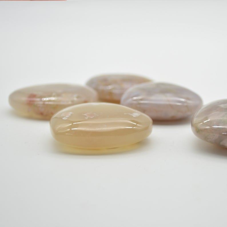 Flower Agate Heart - 5cm - 55 - 75 grams - Image 5