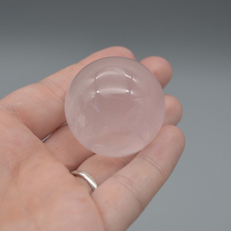 Madagascar Rose Quartz Crystal Sphere Ball - 71 grams - 3.5cm - #01 - Image 4