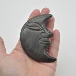 Rainbow Obsidian Moon Face - 76 grams - 8cm x 5.5cm x 1cm