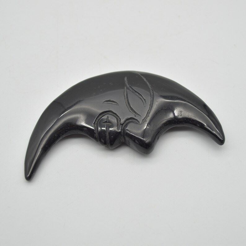 Black Obsidian Moon Face - 76 grams - 10cm x 5cm x 1.1cm - Image 3