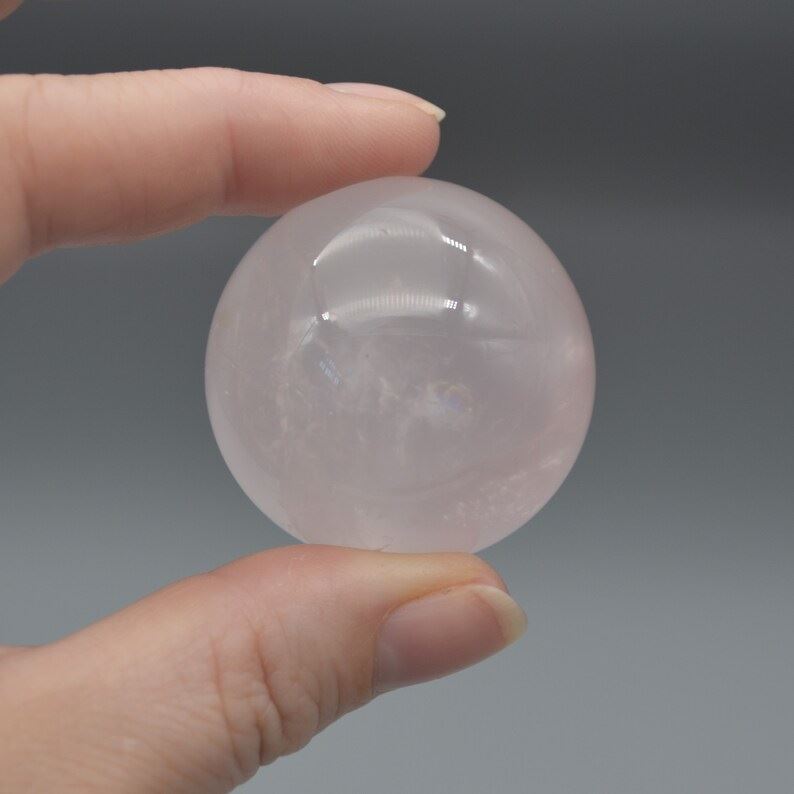 Madagascar Rose Quartz Crystal Sphere Ball - 71 grams - 3.5cm - #01 - Image 3