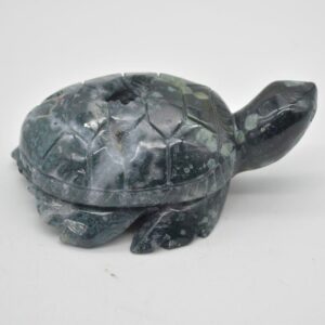 Moss Agate  Turtle - 4.5cm x 13cm x 9cm - 533 grams