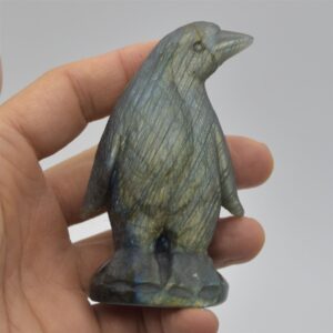 Labradorite Crystal Penguin - 8cm x 5cm x 3cm - 126 grams #05
