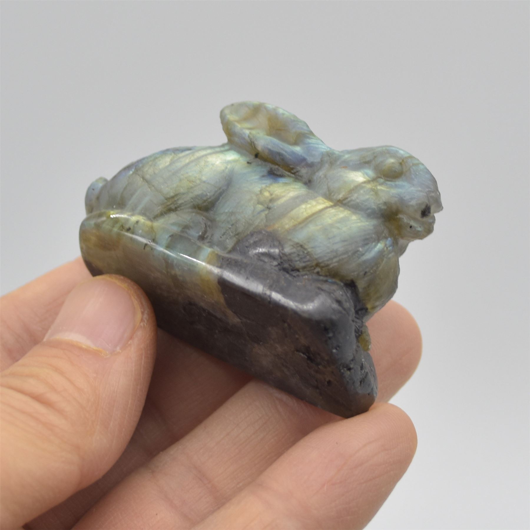Labradorite Bunny Rabbit - 5cm x 4cm x 2.8cm - 68 grams - Image 3