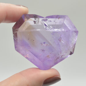 Ametrine Gemstone Faceted Heart - 4.5cm - 1 Count