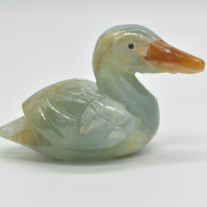 Blue Onyx (Lemurian Aquatine Calcite) Crystal Carved Duck - 211 grams #11