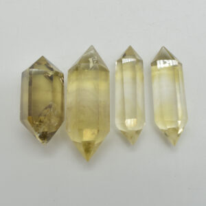 Lemon Yellow Quartz Double Terminated Point, Tower, Wand - 1 Count - 3cm - 4cm