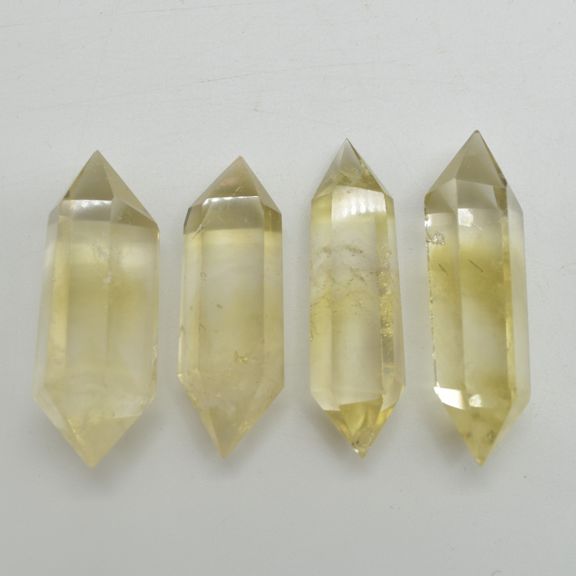 Lemon Yellow Quartz Double Terminated Point, Tower, Wand - 1 Count - 4cm - 5cm