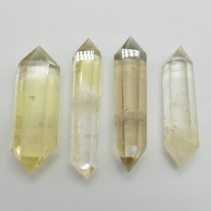 Lemon Yellow Quartz Double Terminated Point, Tower, Wand - 1 Count - 7cm - 8cm