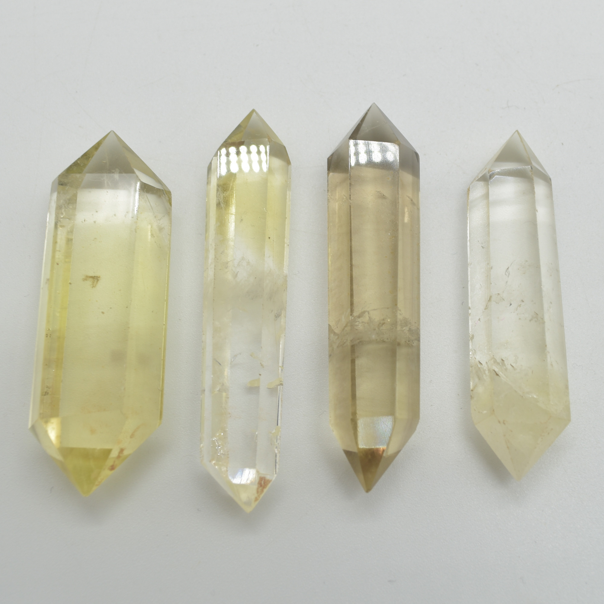 Lemon Yellow Quartz Double Terminated Point, Tower, Wand - 1 Count - 7cm - 8cm
