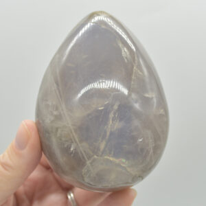Blue Rose Quartz Crystal Egg - 9cm - 594 grams - #02