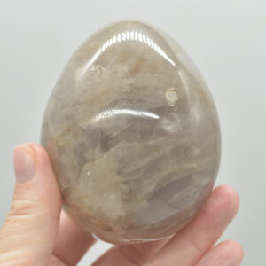 Blue Rose Quartz Crystal Egg - 8cm - 497 grams - #05