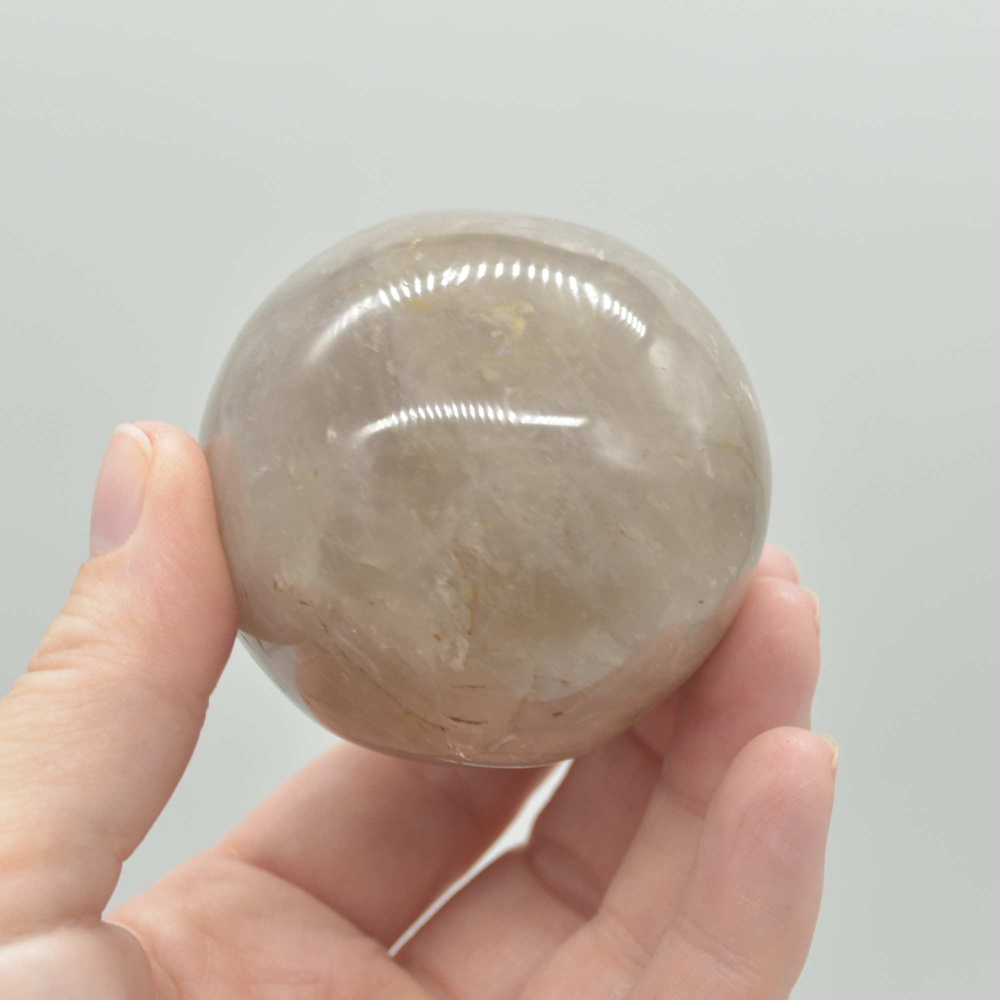 Blue Rose Quartz Crystal Egg - 7cm - 328 grams - #06 - Image 4