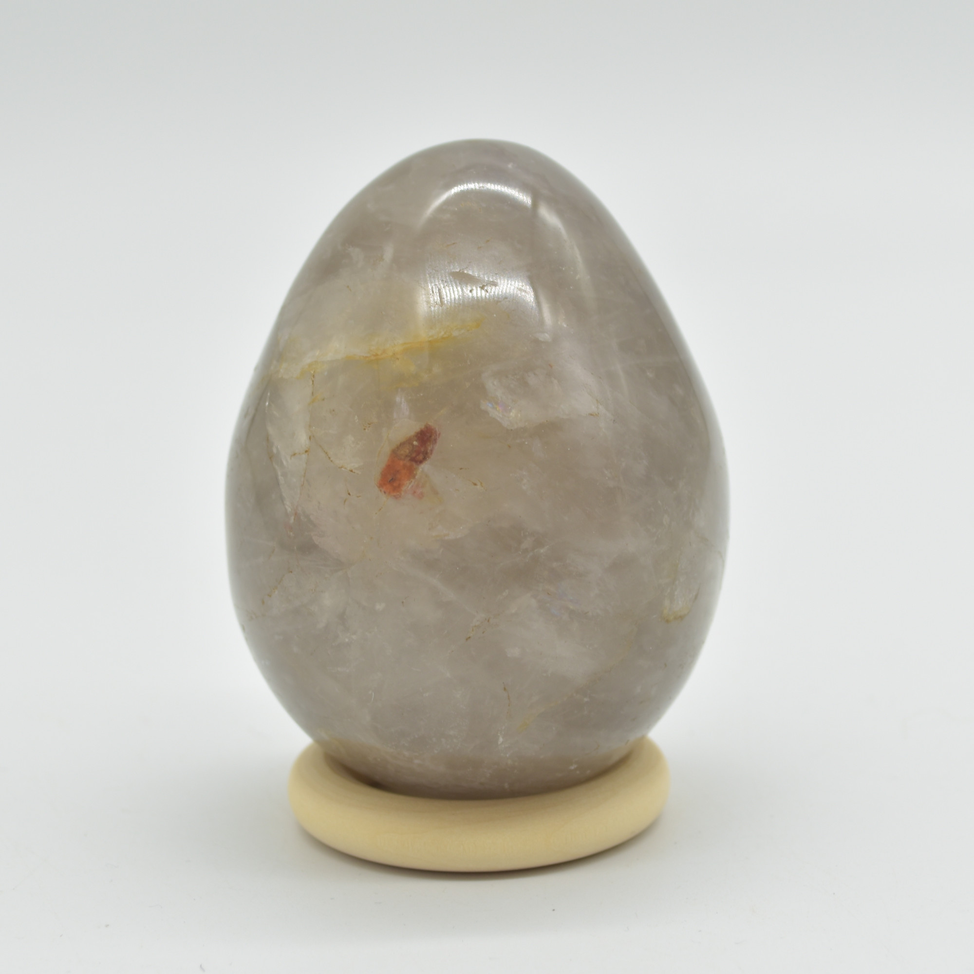 Blue Rose Quartz Crystal Egg - 7cm - 328 grams - #06 - Image 7