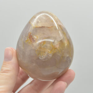 Blue Rose Quartz Crystal Egg - 6.5cm - 307 grams - #07