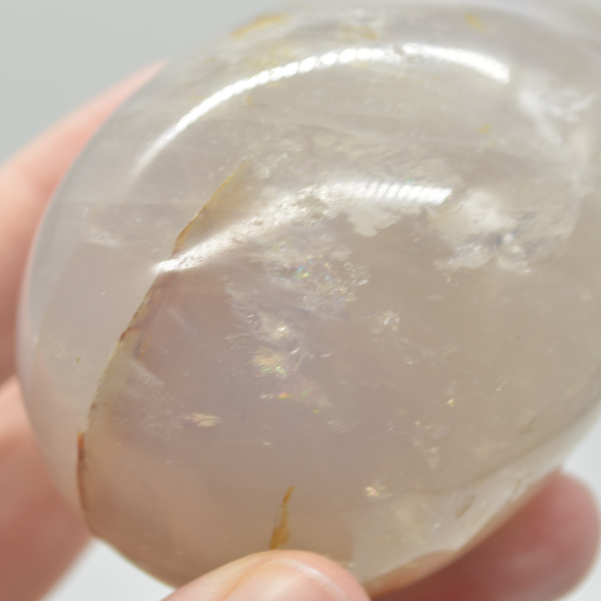 Blue Rose Quartz Crystal Egg - 7.5cm - 318 grams - #08 - Image 6