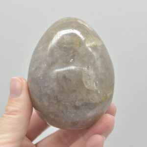 Blue Rose Quartz Crystal Egg - 7.5cm - 372 grams - #09