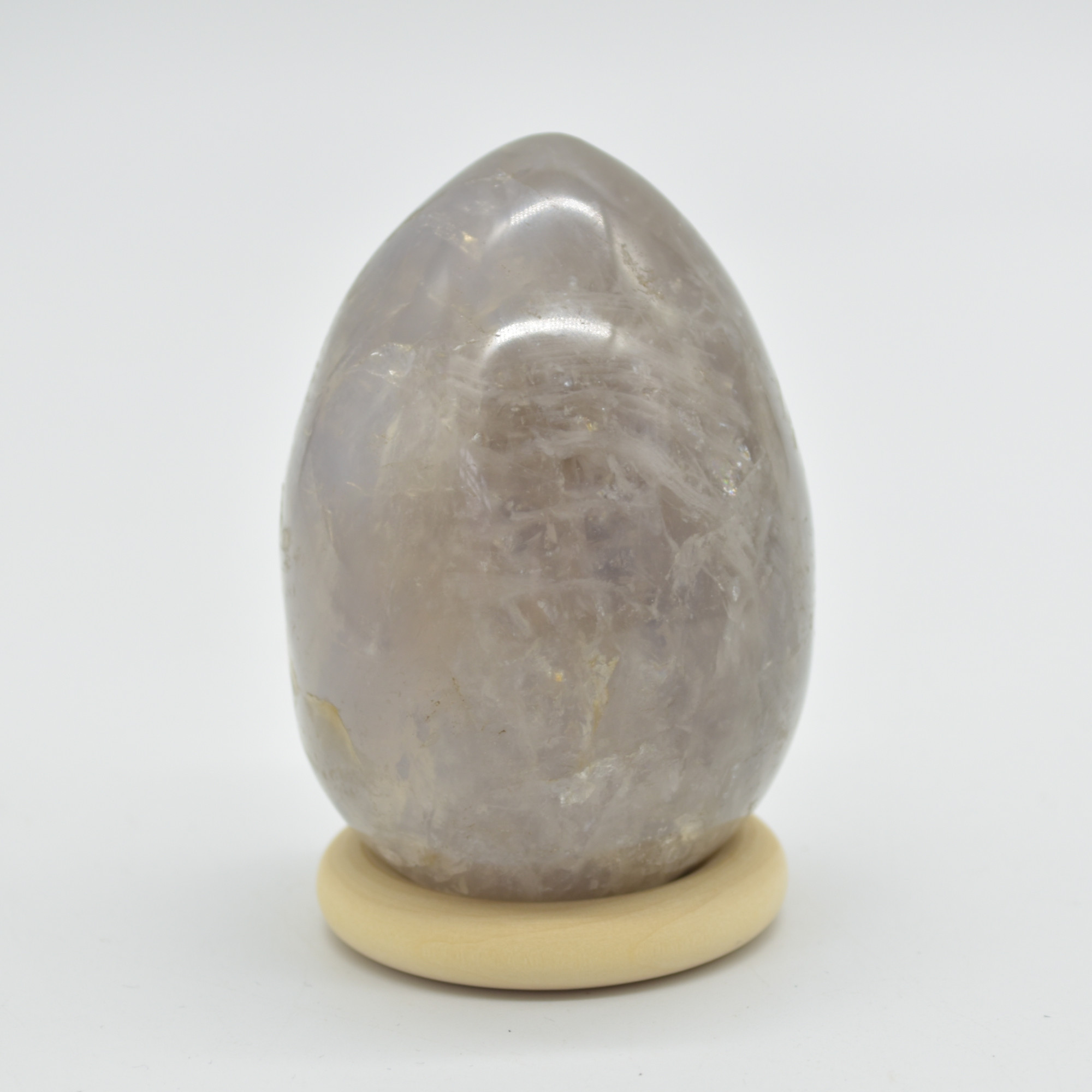 Blue Rose Quartz Crystal Egg - 7cm - 239 grams - #14 - Image 6
