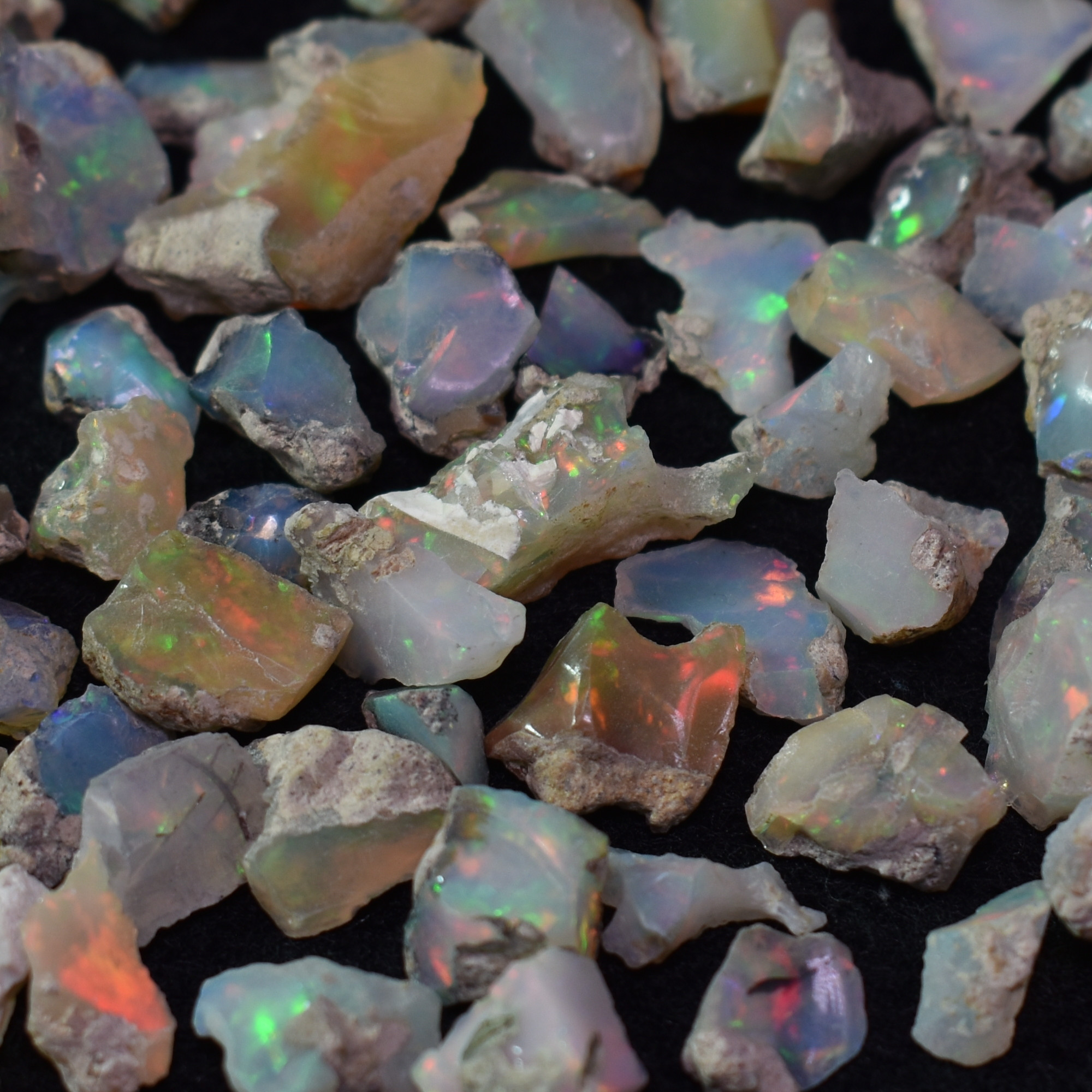 Ethiopian Welo Rough Opal Chips, Nuggets - 4 Options