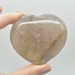 Blue Rose Quartz Crystal Puffy Heart - 5.5cm - 119 grams - #06
