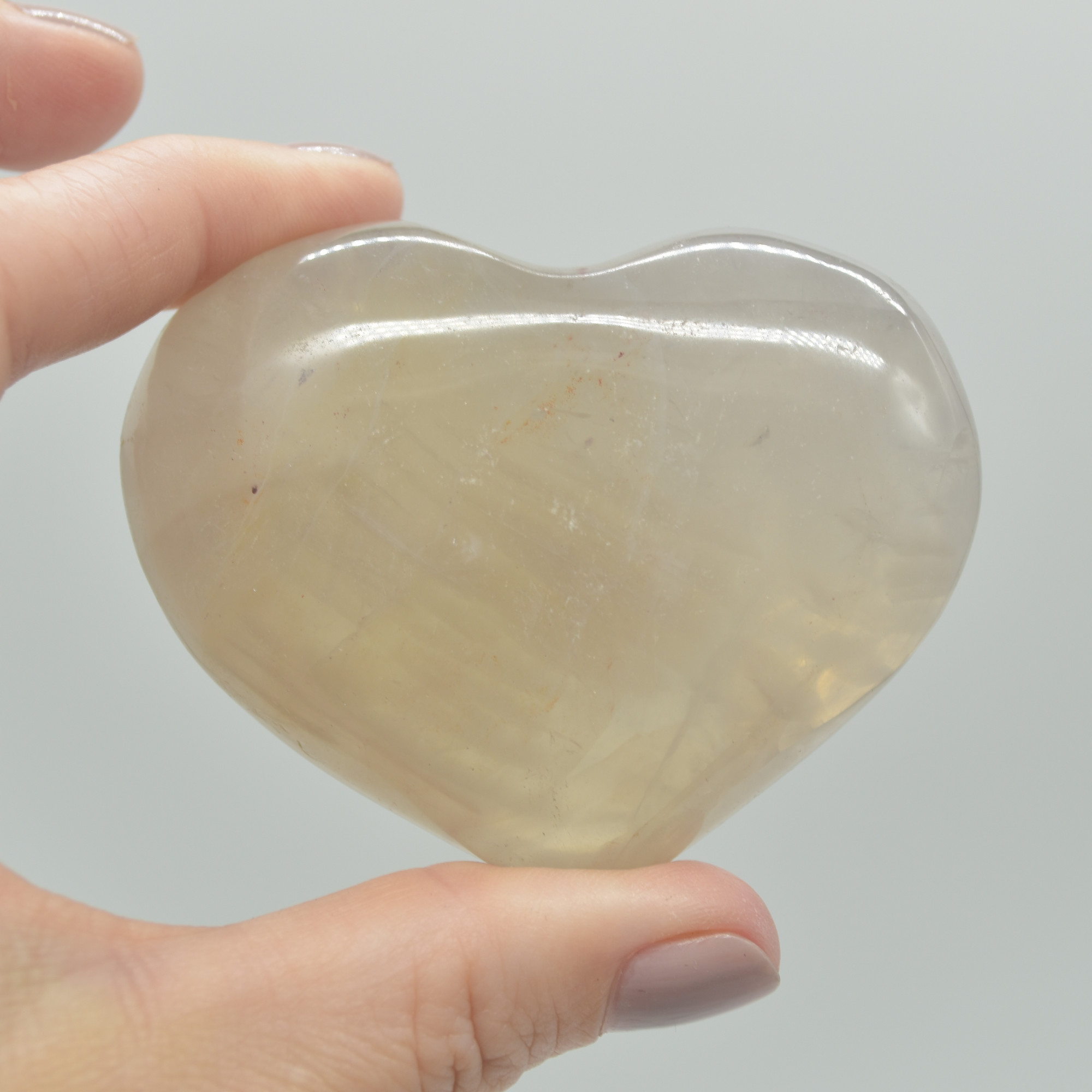 Blue Rose Quartz Crystal Puffy Heart - 5.5cm - 140 grams - #07