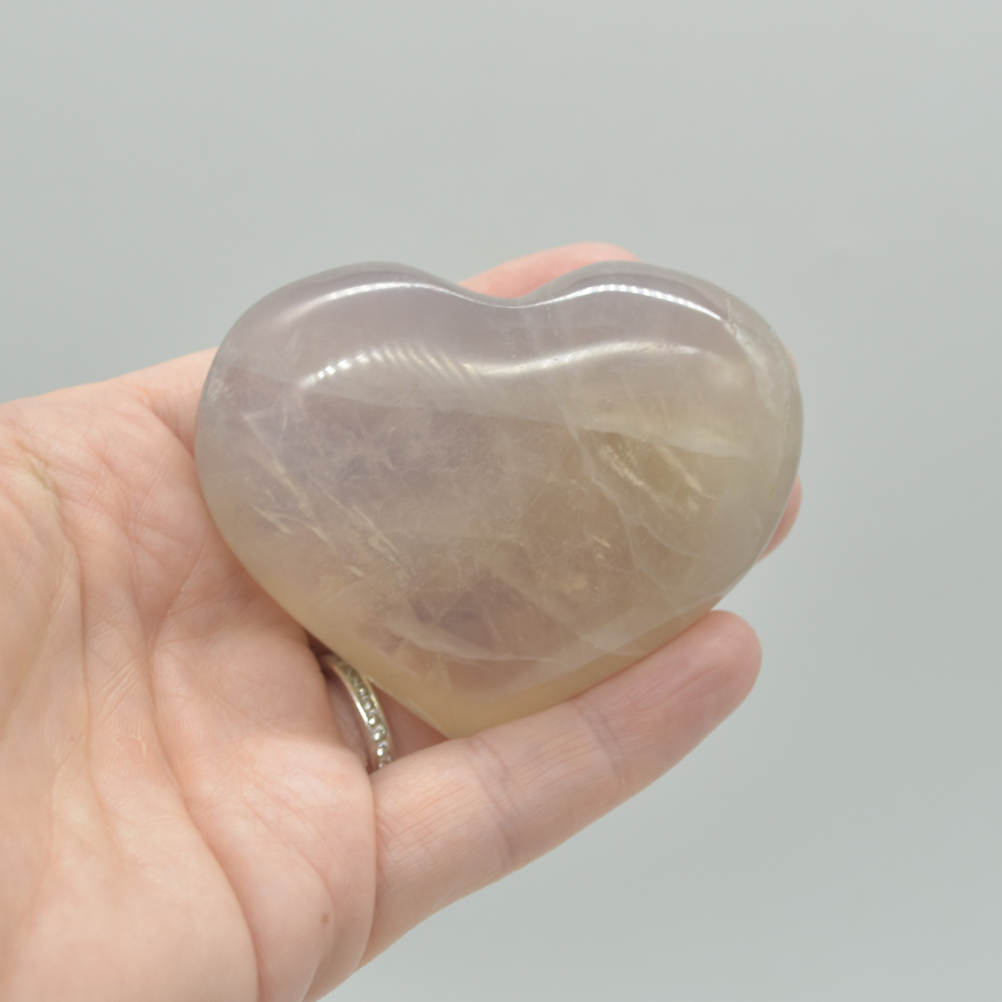 Blue Rose Quartz Crystal Puffy Heart - 5.5cm - 140 grams - #07 - Image 5