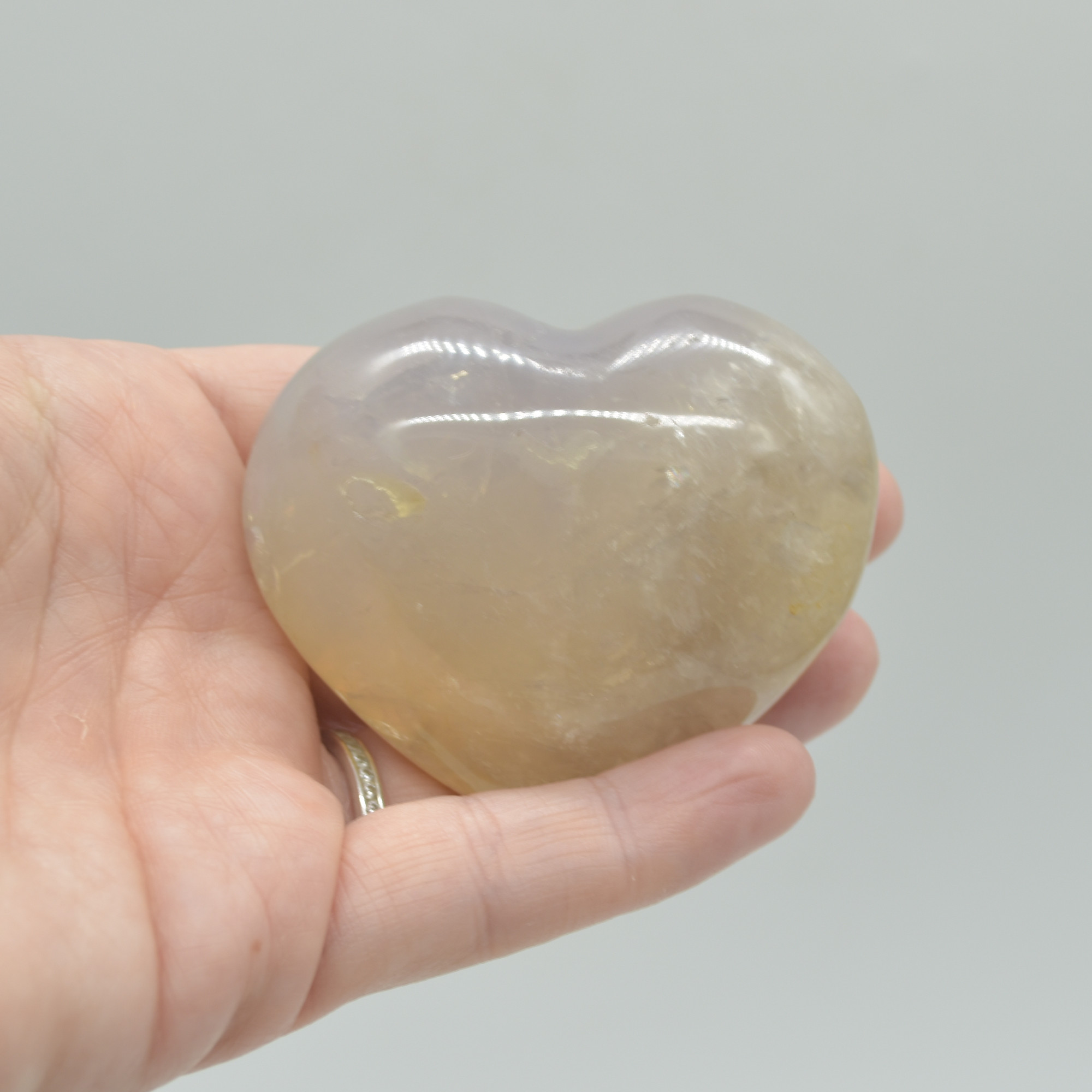 Blue Rose Quartz Crystal Puffy Heart - 5cm - 143 grams - #08 - Image 6