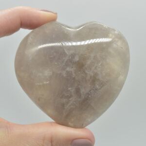 Blue Rose Quartz Crystal Puffy Heart - 6.4cm - 148 grams - #09
