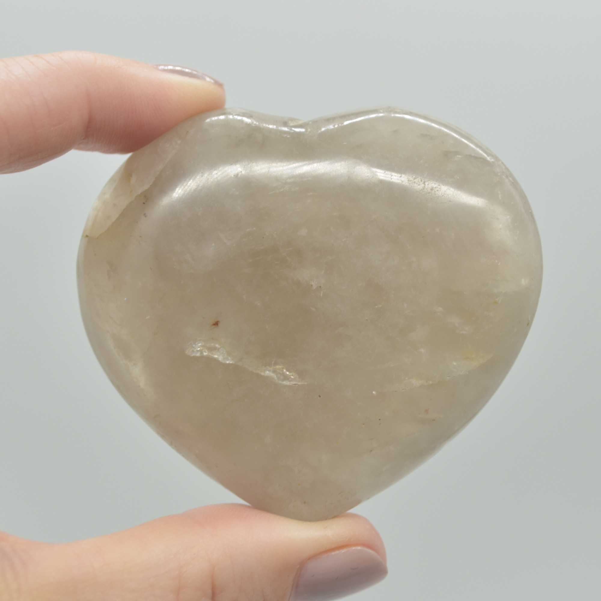 Blue Rose Quartz Crystal Puffy Heart - 5.7cm - 120 grams - #11